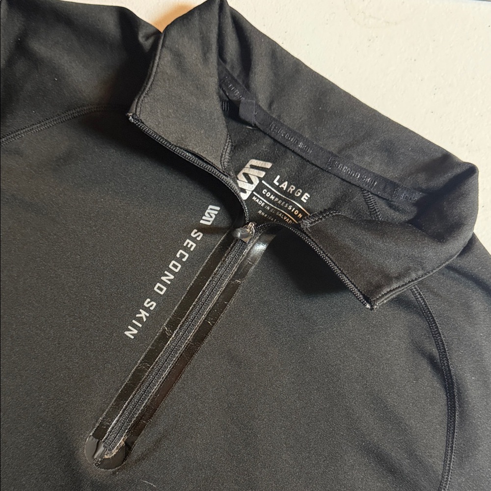 Second Skin Woman’s  Compression 1/4 Zip Black Large